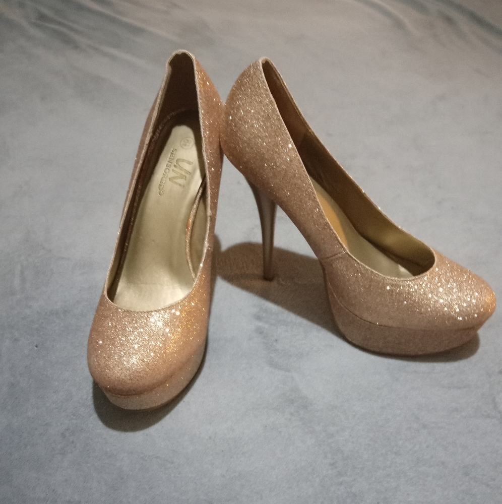 UNsensored Glitter Stilleto Platform Heels